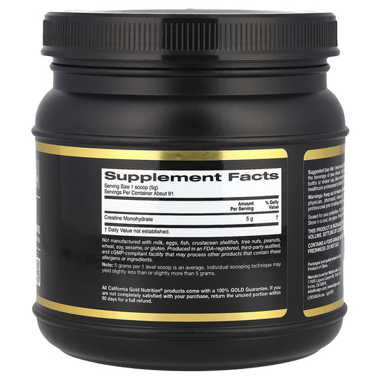 California Gold Nutrition, Creatine Monohydrate, 454g