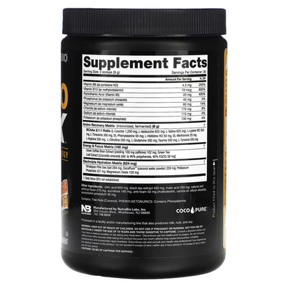 NutraBio, Amino Kick, Chá de Pêssego da Georgia, 270 g (0,6 lb)