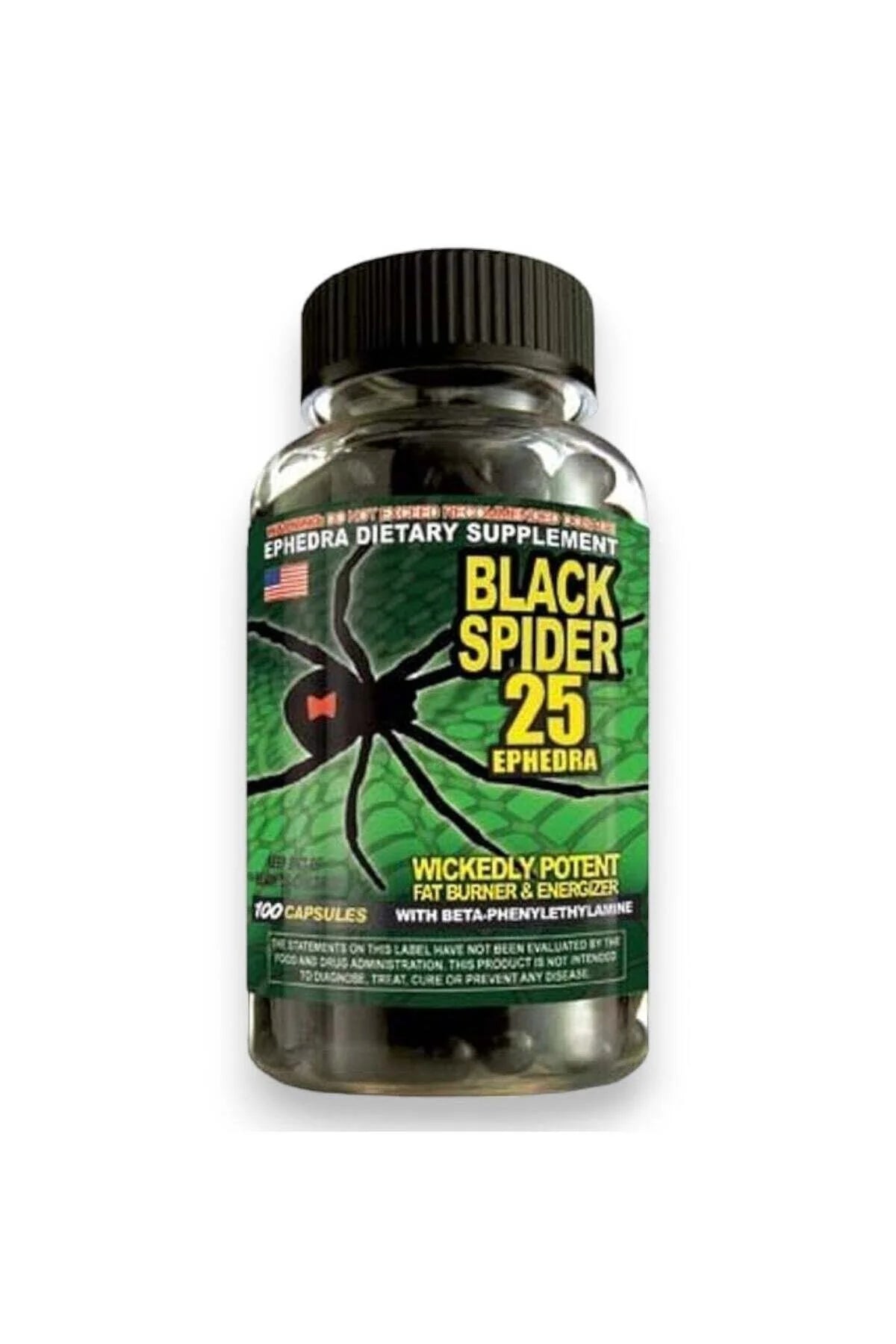 Cloma Pharma, Black Spider 25, 100 cápsulas