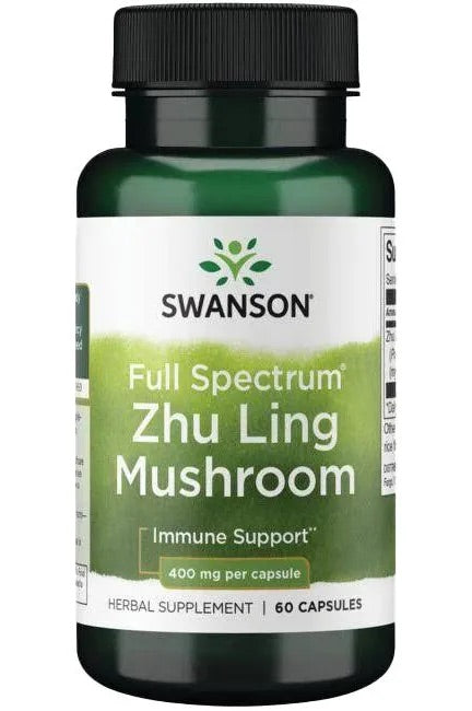 Swanson, Full Spectrum Zhu Ling Mushroom, 400mg, 60 caps