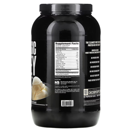 NutraBio, Proteína Whey Clássica, Baunilha Cremosa, 907 g (2 lbs)