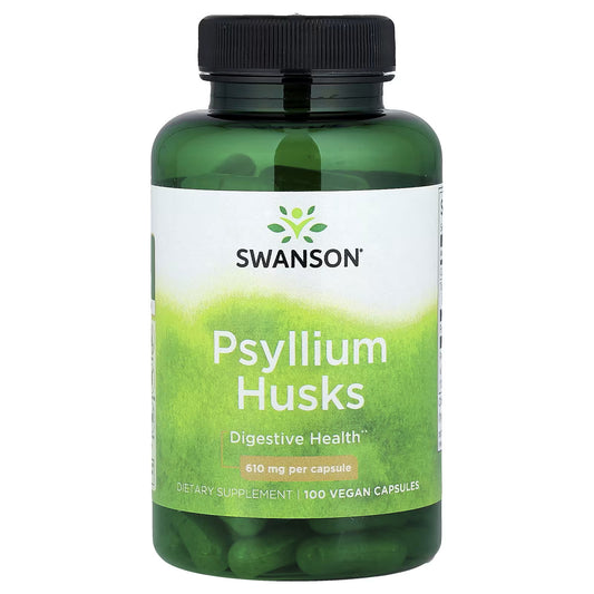Swanson, Cascas de Psyllium, 610 mg, 100 Cápsulas Veganas