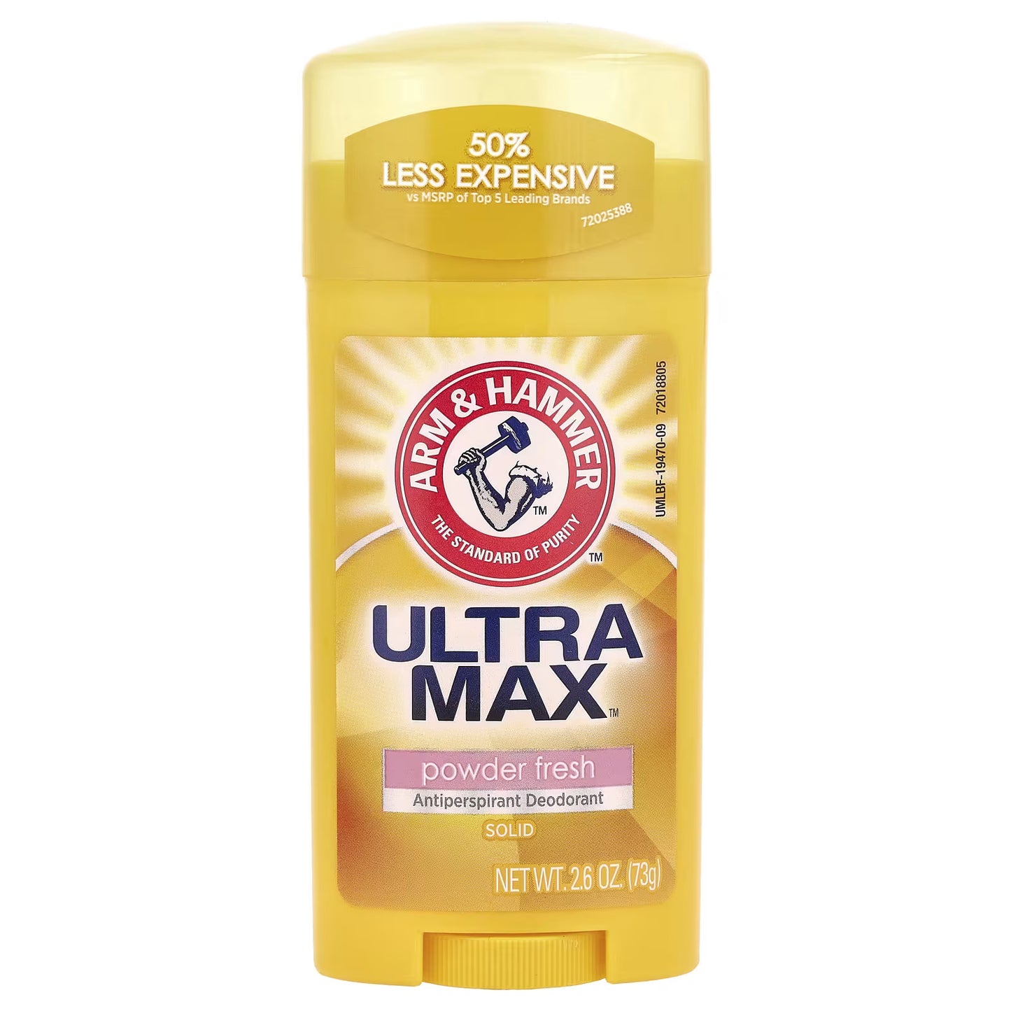Arm & Hammer, UltraMax, Desodorante Antitranspirante Sólido para Mulheres, Powder Fresh, 73 g (2,6 oz)