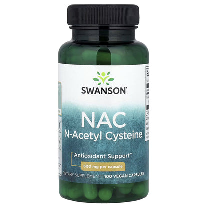 Swanson, NAC N-Acetyl Cysteine, 600mg, 100 Capsulas