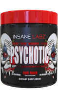 Insane Labz Psychotic, SABOR LARANJA Pó Pré-Treino de Alto Estímulo, Energia Extrema e Duradoura, Foco e Resistência com Beta Alanina, Creatina Monohidratada e DMAE, 35 Porções (Fruit Punch)