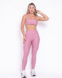 Conjunto Calça Legging Feline Rosê, Tamanho Único