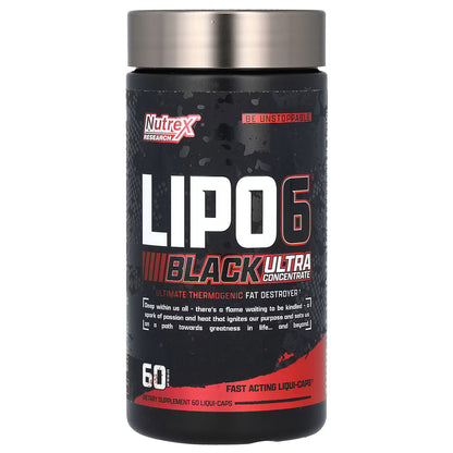 Nutrex Research, LIPO-6 Black, Ultraconcentrado, 60 Cápsulas Pretas