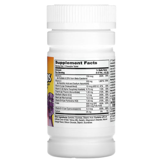 21st Century, Zoo Friends, Suplemento Multivitamínico para Crianças com Extra C, 60 comprimidos Mastigáveis