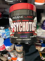 Insane Labz Psychotic, Pré-Treino de Alto Estímulo em pó, Energia Extrema e Duradoura, Foco e Resistência com Beta Alanina, Creatina Monohidratada e DMAE, 35 Porções