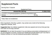 Swanson Premium Aminoácido 5-Htp - Força Extra - 50 Miligramas 60 Cápsulas