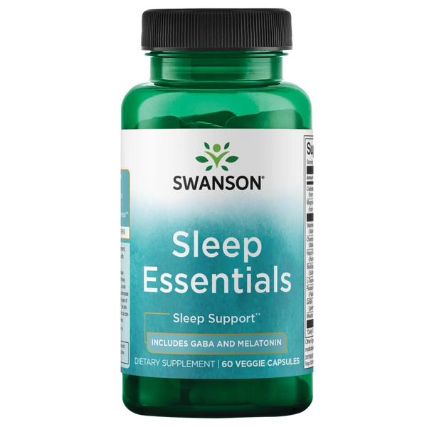 Sleep Essentials com GABA e Melatonina, Swanson, 60 cápsulas