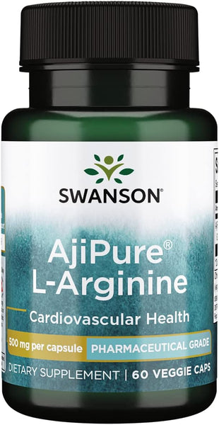 Swanson, AjiPure L-Arginina, 500 mg, 60 Cápsulas