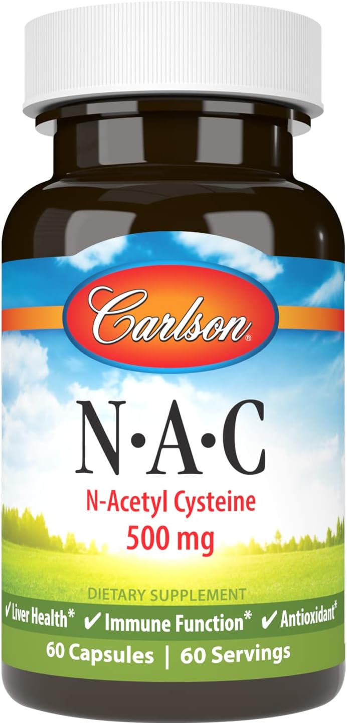 NAC 500 mg (N-Acetil Cisteína) – Detox Hepático, Imunidade e Ação Antioxidante | 60 Cápsulas