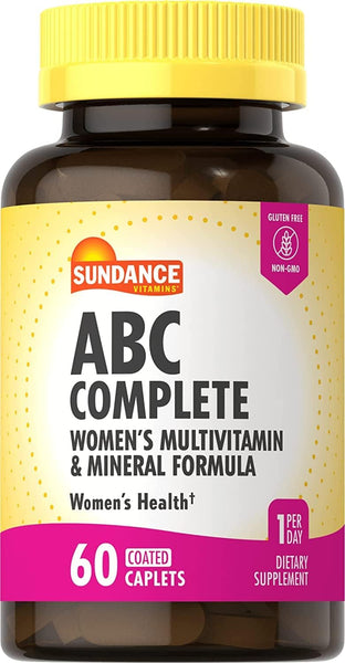 Fórmula multivitamínica e mineral feminina completa Sundance ABC - 60 cápsulas