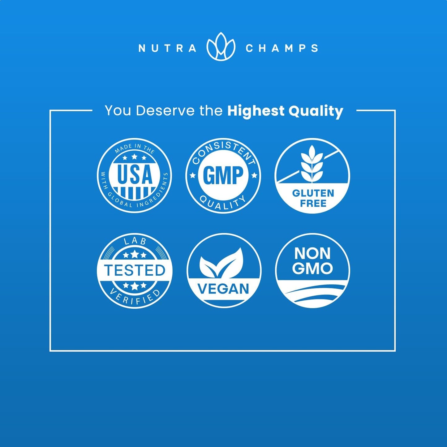 5-HTP 200mg Nutra Champs – Suporte para Humor, Sono e Cérebro | Com Vitaminas B6 e C | 120 Cápsulas Veganas