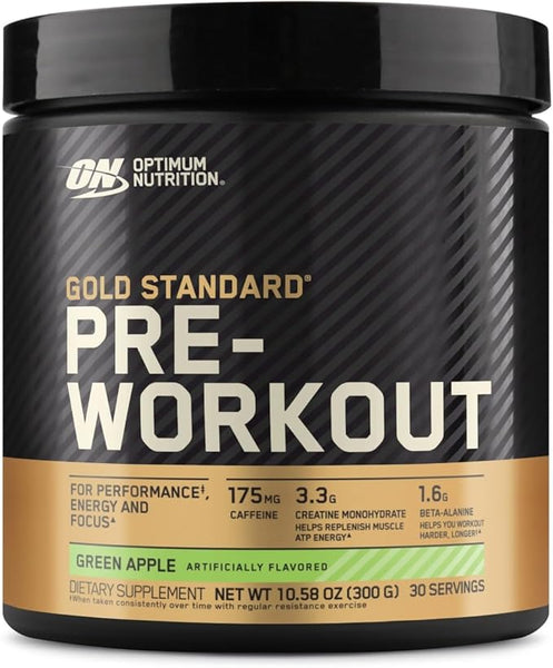 Optimum Nutrition, Pré-treino Gold Standard, Sabor Maçã Verde, 300 g (10,58 oz)