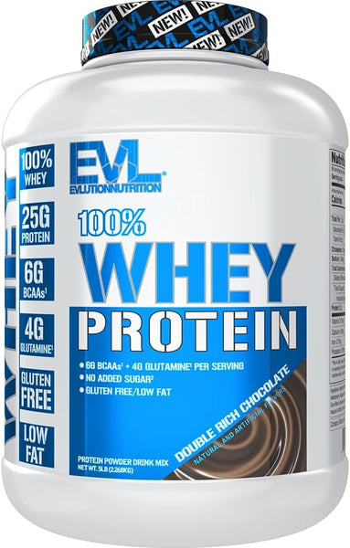EVLution Nutrition, 100% Whey Protein, Chocolate Duplo Rico, 5 lb (2,268 kg)
