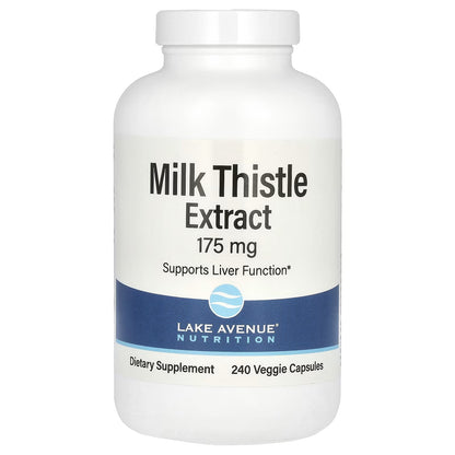 Lake Avenue Nutrition, Extrato de Cardo Mariano, Milk-Thistle, 175 mg, 240 Cápsulas Vegetais