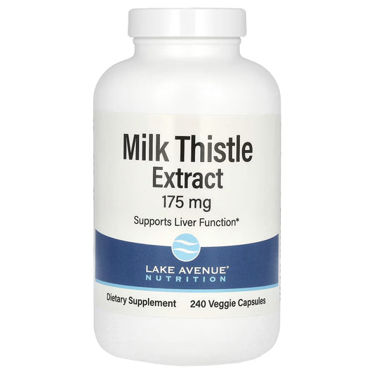 Lake Avenue Nutrition, Extrato de Cardo Mariano, Milk-Thistle, 175 mg, 240 Cápsulas Vegetais