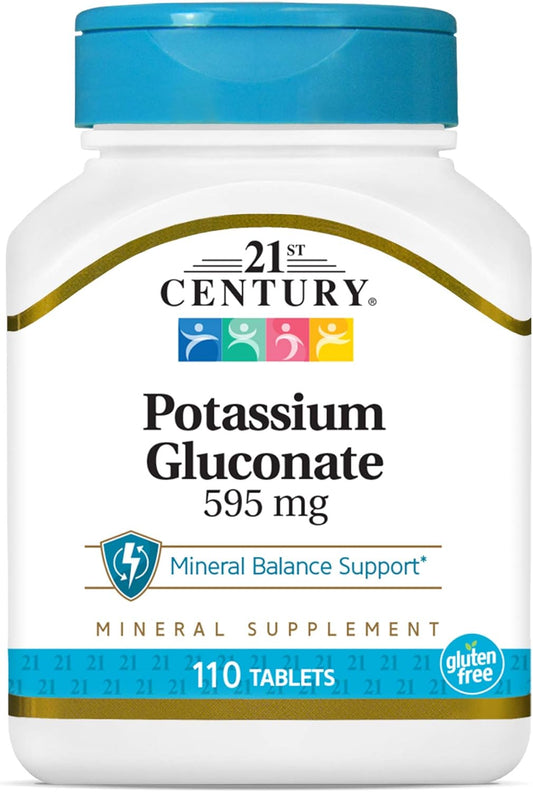 Potassium Gluconate 595 mg – 21st Century | 110 Tabletes