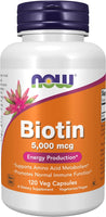 NOW Foods Biotin 5000 mcg 120 Capsules