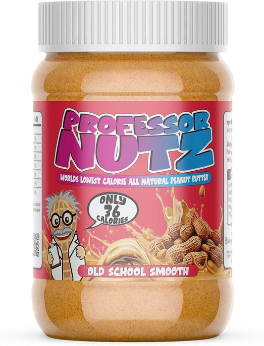 Professor Nutz Manteiga de Amendoim Orgânica - Baixa Caloria, Manteiga de Nozes, Manteiga de Amendoim Natural, Fibra Natural, Amendoim Saudável, Ótima Fonte de Proteína, 30 Vitaminas e Minerais Essenciais - 352g, Original