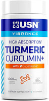 USN, High Absorption Turmeric Curcumin+ with BioPerine, 1,000 mg, 60 Capsules (500 mg per Capsule)