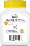 21st Century, B-12, 500 mcg, 110 Tablets