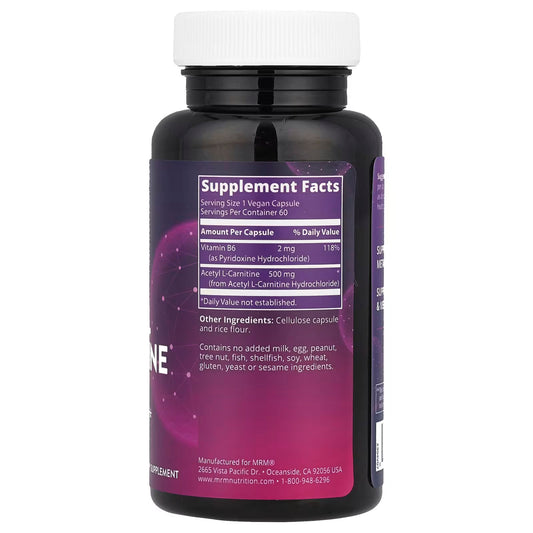 MRM Nutrition, ACETYL L-CARNITINE NOOTROPIC, 60 comprimidos