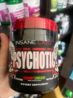 Insane Labz Psychotic, Pré-Treino de Alto Estímulo em pó, Energia Extrema e Duradoura, Foco e Resistência com Beta Alanina, Creatina Monohidratada e DMAE, 35 Porções