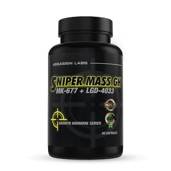 Sniper Mass GH – MK-677 4mg + LGD-4033 10mg 90 caps | Massa, Força e Volume