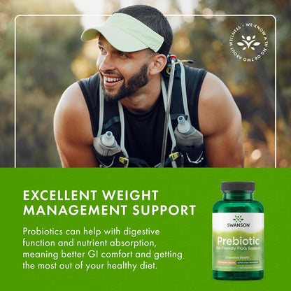 Swanson Prebiotic – Suporte para Flora Intestinal e Saúde Digestiva | 60 Cápsulas