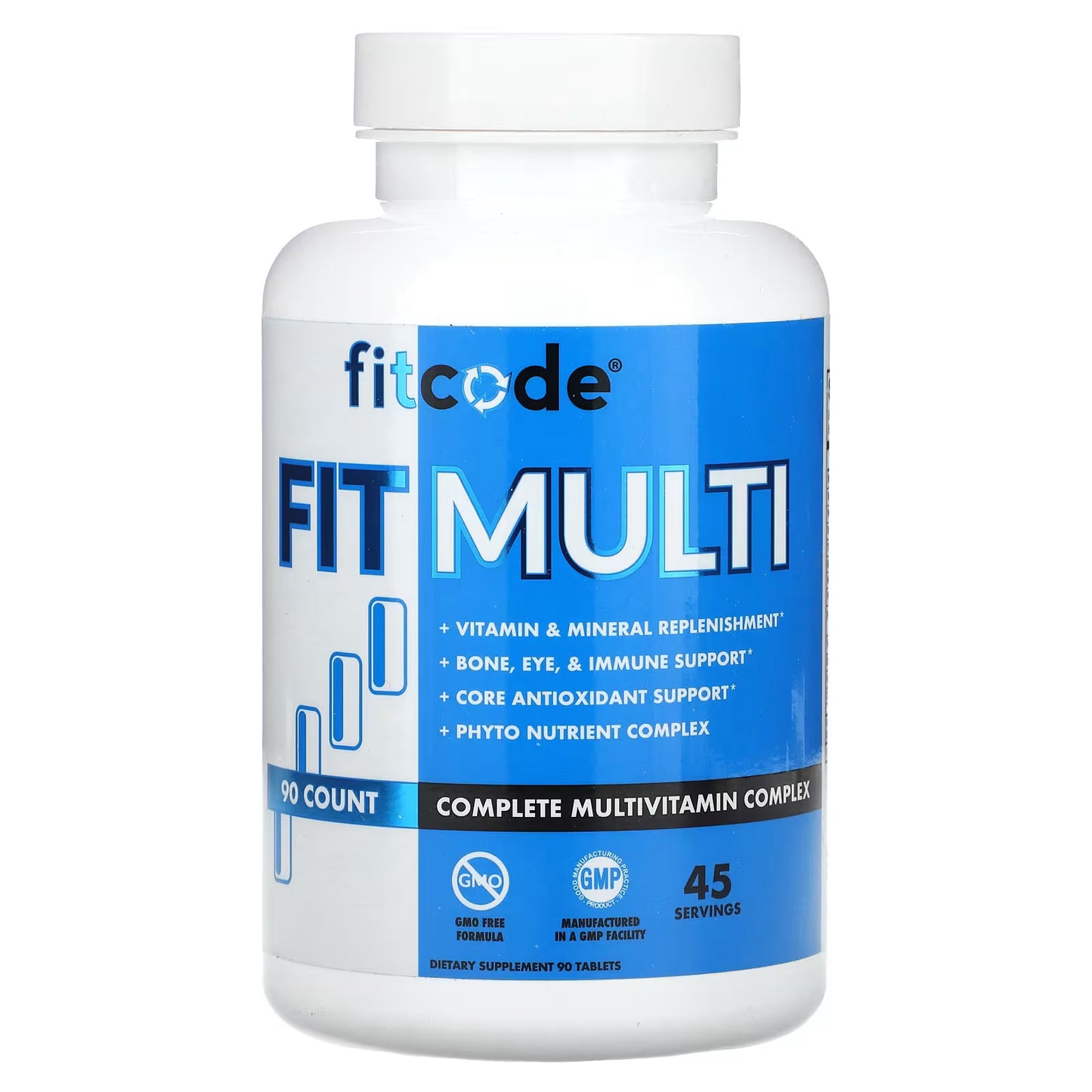 fitcode, Fit Multi, Complexo Multivitamínico Completo, 90 Comprimidos