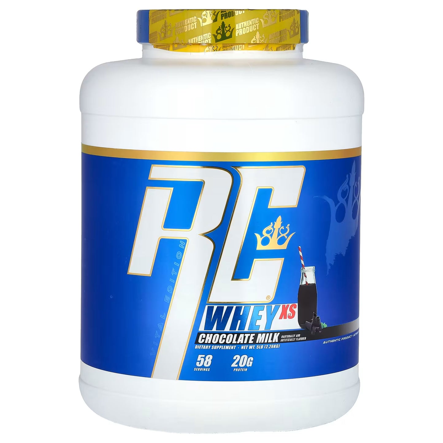 Ronnie Coleman, Vital Edition, Whey XS, Leite com Chocolate, 2,26 kg (5 lb)