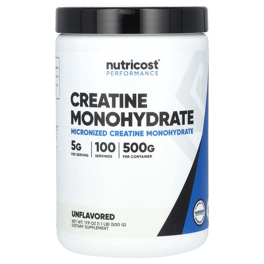 Nutricost, Creatina Mono-hidratada, Sem Sabor, 500 g (1,1 lb)