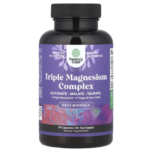 Nature's Craft, Complexo Triplo de Magnésio, 90 Cápsulas (133 mg por Cápsula)