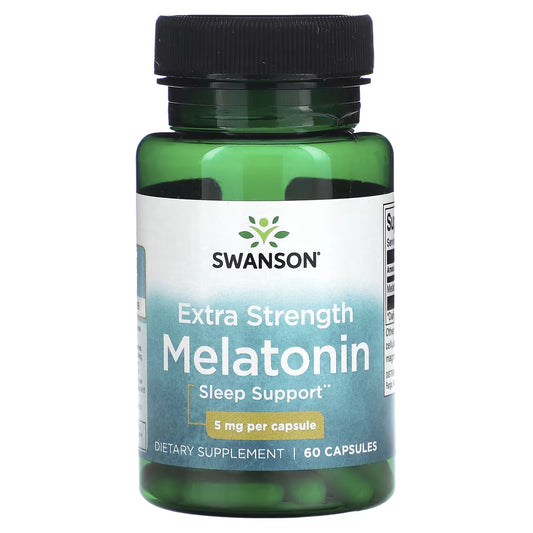Swanson, Melatonina Extra Stenght, 5 mg, 60 Cápsulas