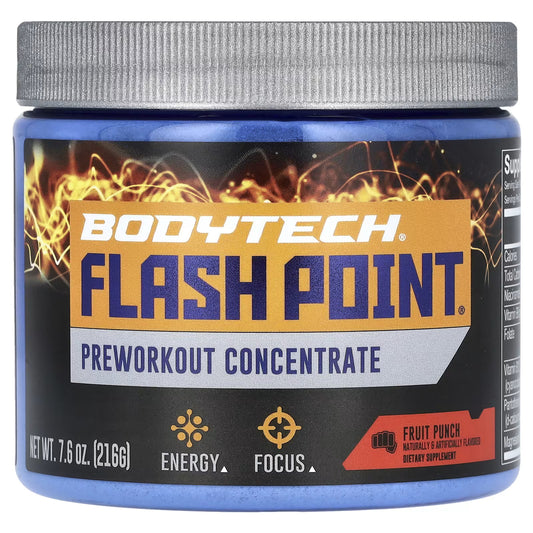 BodyTech, Flash Point, Concentrado Pré-treino, Ponche de Frutas, 216 g (7,6 oz)