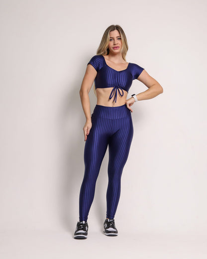 Conjunto Calça Legging Cirre Marinho, Tamanho Único
