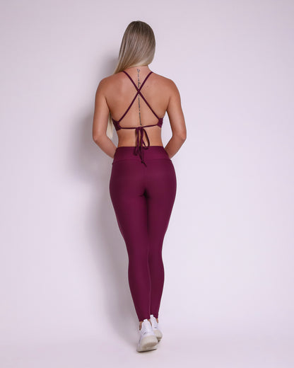 Conjunto Calça Legging Light Malbec, Tamanho Único
