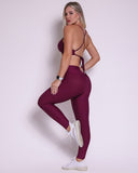 Conjunto Calça Legging Light Malbec, Tamanho Único