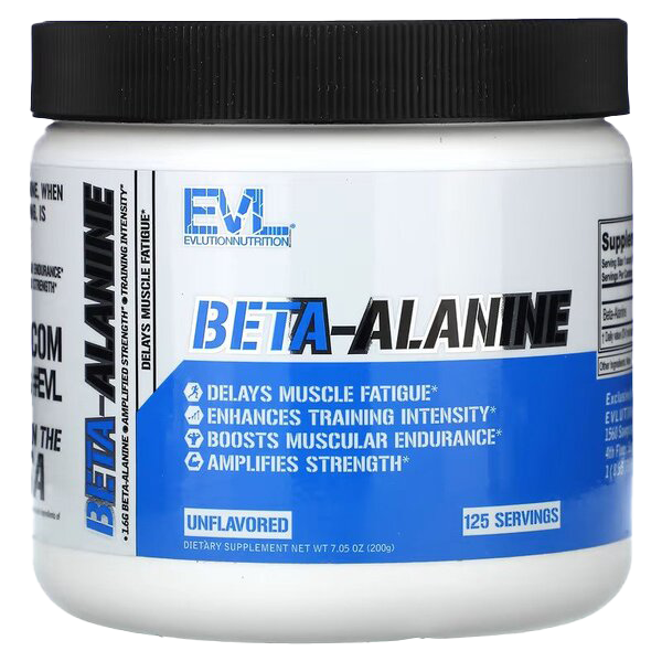 EVLution Nutrition, Beta-Alanina, Sem Sabor, 200g