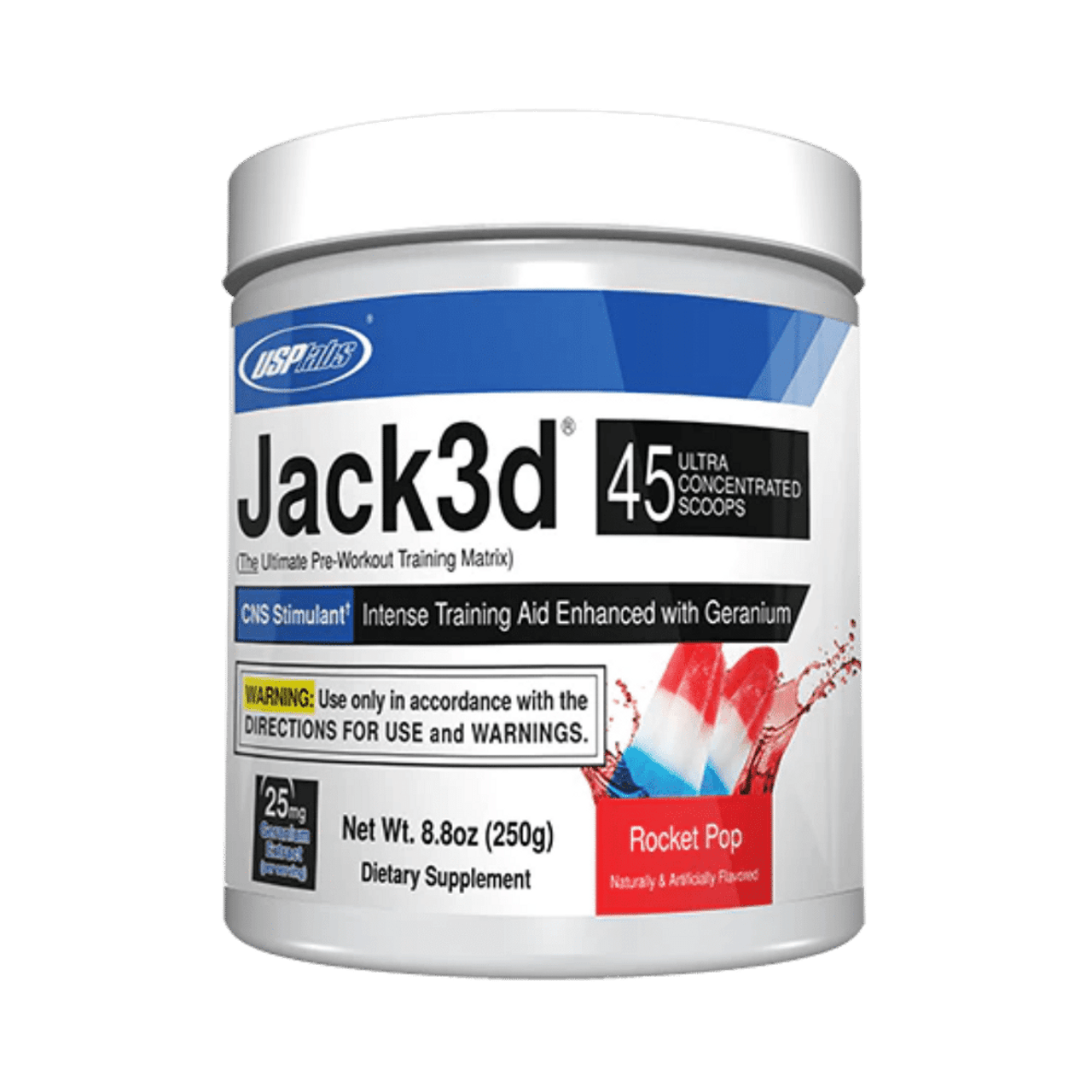 USP Labs, Jack3d, 250g, Sabor Rocket Pop