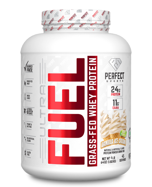 Perfect Sports, Ultra Fuel, Grass-Fed Whey Protein, Vanilla Ice Cream, 4 lb (1.82 kg)