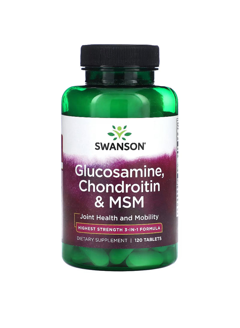 Swanson, Condroitina glucosamina e MSM, 120 Comprimidos