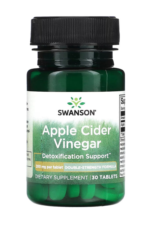 Swanson, Apple Cider Vinegar, 200mg, 30 comprimidos