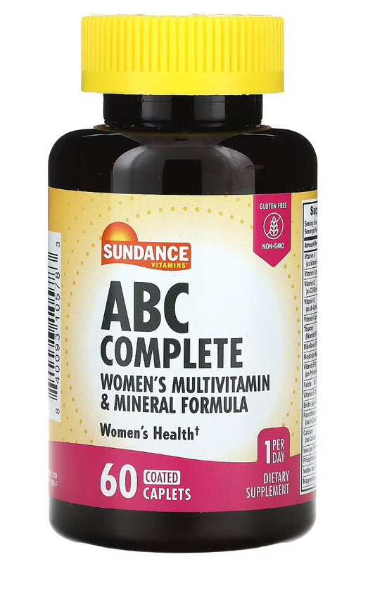 Sundance Vitamins, ABC Complete, Fórmula Multivitamínica e Mineral para Mulheres, 60 Cápsulas