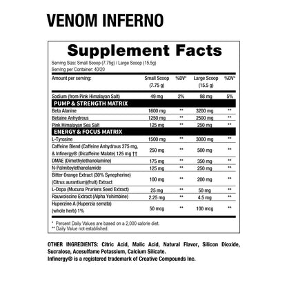 Dragon Pharma, Venom Inferno, 280g, Sabor Cotton Candy