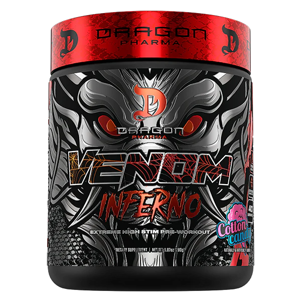 Dragon Pharma, Venom Inferno, 280g, Sabor Cotton Candy