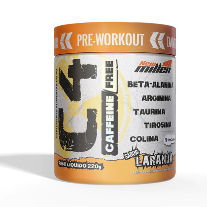 New Millen, C4 caffeine free, com COlina, 220g, Sabor Laranja